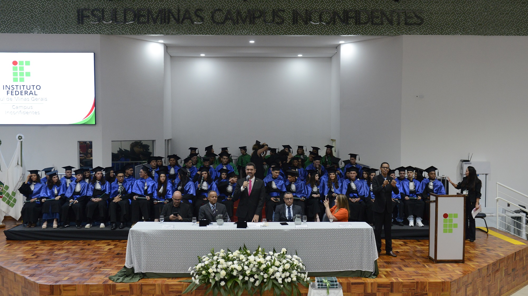 Estudantes dos Cursos Técnicos recebem certificação no Auditório "Professora Cristiane Cordeiro de Camargo", na Fazenda-Escola (Foto: Ascom)