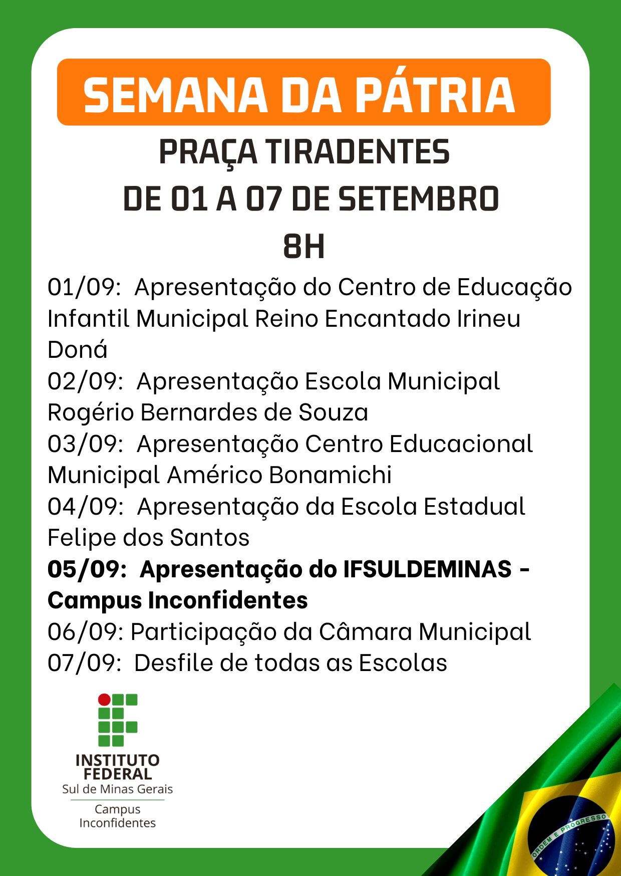 Comunicado de férias simples laranja 1